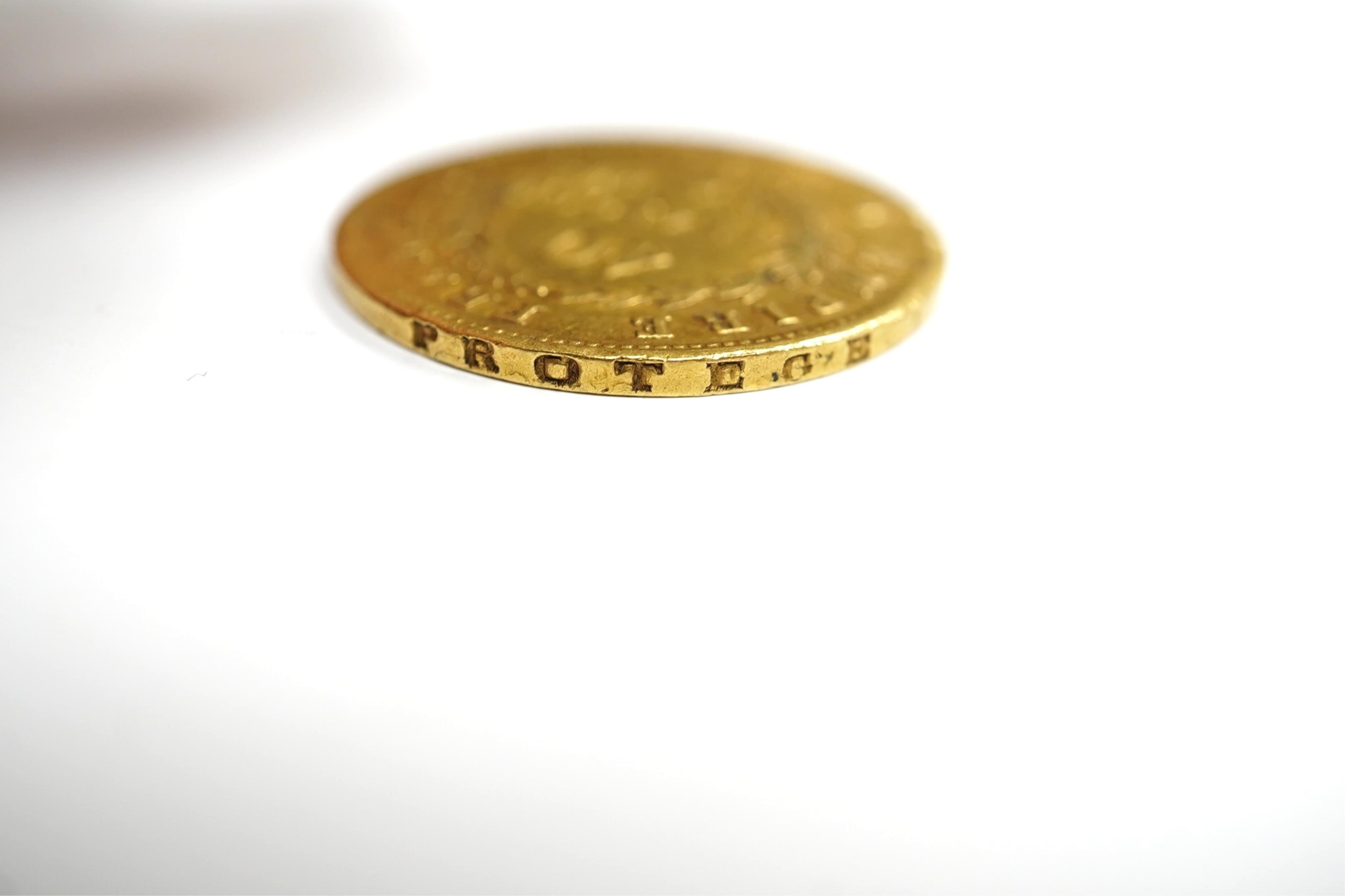France gold coins, Napoleon I, 40 Francs, 1811A (km# 696.1), probably demounted, otherwise fine or better, approx. 12.85g